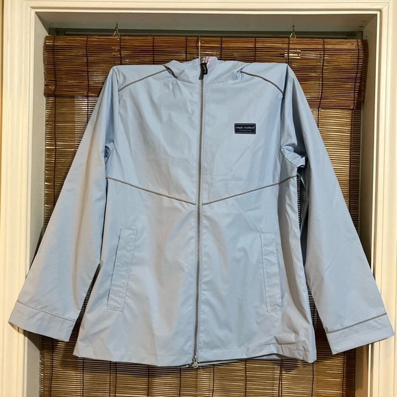 NWT!  Simply Southern Blue Rain Jacket - Picture 1 of 8